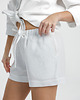 szorty damskie Lniane spodenki BLOOM pure white 5