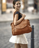 torby na ramię Shopper bag torebka skórzana A4 do pracy - MARCO MAZZINI brąz camel 1
