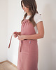 fartuchy kuchenne Lniany fartuszek classic DUSTY PINK 5