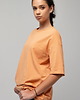 t-shirt damskie Koszulka T-Shirt z bawełny, PAPAYA 2
