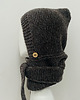 czapki damskie Balaclava kominiarka kaptur z szalikiem zamiast czapki handmade 2