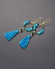 kolczyki z kamieniami Kolczyki Wianki boho  /blue lagoon/ 1