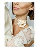 Biżuteria ślubna Choker jedwabny z perełką 2