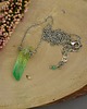 naszyjniki - inne Naszyjnik Talizman zielony kryształ górski wire wrapping 1