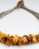korale Naszyjnik bursztynowy na lnie GRONO multikolor 4