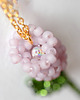 wisiory Naszyjnik tulipan w kolorze mauve, handmade kwiat z koralików kwiaty biżuteria 5