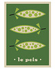 plakaty Plakat do kuchni, minimalizm, warzywa, groszek, le pois 1