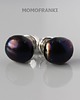 kolczyki szklane black pearls 2