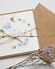kartki scrapbooking Kartka na ślub rustykalna Niebieskie kwiaty i listki 3