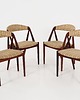 krzesła Komplet czterech krzeseł tekowych, duński design, lata 70, Kai Kristiansen 1
