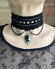 chokery Czarny choker naszyjnik gotycki z Kameą 1
