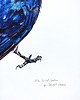 obrazy "Wire-tailed swallow" Oryginalna akwarela ptaka 30*40cm/ akwarela 7