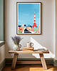 plakaty Tokio Japonia - plakat 50x70 cm - panorama z Tokyo Tower 1