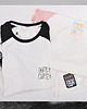 t-shirt damskie Biało Czarny Longsleeve 3/4 Buttercutter 3