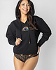 bluza z kapturem damska Bluza Rainbow - czarna 1
