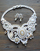 Biżuteria ślubna White Garden- kolczyki ślubne soutache 4