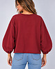 bluza bez kaptura damska Bluza Flavia  Zgaszone Bordo 2