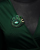 broszki Isobelle -zielona broszka soutache 1