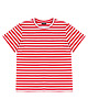 t-shirt damskie T-shirt basic V-NECK COCO w biało-czerwone paski 1