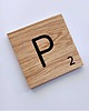 napisy dekoracyjne i tabliczki Litery scrabble, z drewna, drewniana krzyżówka 5