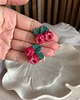 kolczyki z masy plastycznej Kolczyki z maliną. Polimerowa glina. Handmade Polska 4