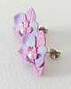 kolczyki z masy plastycznej Pastelowe Kolczyki Orchidea 1