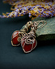 kolczyki wire wrapping Kolczyki z karneolem 5