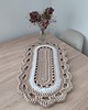obrusy i serwetki Bieżnik szydełkowy owalny ze sznurka 40cmx75cm 3