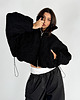 kurtki damskie Krótka kurtka typu bomber teddy czarna 6