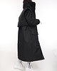 płaszcze damskie Parka Longline Collar Vest Oversize czarna 7