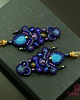 kolczyki soutache Niebiesko fioletowe kandelabrowe kolczyki sutasz 5