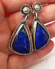 kolczyki wire wrapping lapis lazuli-duże krople-rezerwacja 3