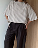 t-shirt damskie T-shirt Chillout choclate stripes bawełna 1