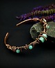 bransoletki wire wrapping Ozdobna bransoleta mankietowa z amazonitem 2