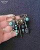 broszki Broszka boho z turkusem na agrafie niezwykła miły prezent handmade 1