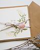 kartki scrapbooking Kartka na ślub rustykalna Wianek z kwiatem i listkami 2