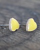 kolczyki ceramiczne Małe żółte serduszka "Słoneczna Łąka" kolczyki ceramiczne 4