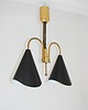 lampy wiszące Lampa wisząca Mid-Century Modern, mosiądz i metal, lata 70., 5