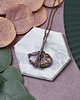 wisiory Miedziany wisiorek wire wrapping z purpurytem #416 2