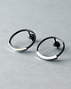 kolczyki wire wrapping Srebrne minimalistyczne kolczyki koła 1