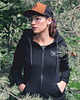 bluza z kapturem damska Bluza damska z kapturem rozpinana naszywka GLOBUS czarna 3