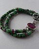 bransoletki srebrne -rubin i zoisyt- 3