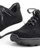 sneakersy damskie Sneakersy skórzane -  biało czarne  (7024) 2