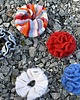 gumki do włosów Vibrant red crochet scrunchie 4