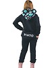 bluzy dla dziewczynki Czarna bluza z kapturem MARIA 1