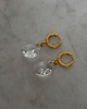 kolczyki pozłacane Złote kolczyki z bezbarwnymi kryształami SWAROVSKI CRYSTAL 5