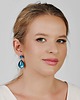 kolczyki szklane Kolczyki perłowe głębia turkusu Isin e11/14 1