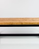 ławki 100 cm Ławka Metalowa Siedzisko Drewno Lite Dąb 3