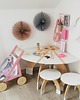 meble do pokoju dziecka Narożny drewniany stół z organizerem BAJTEL 2