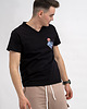 t-shirty męskie T-shirt męski  czarny do V z nadrukiem 2